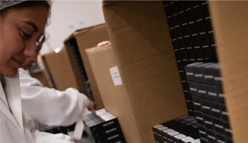 Cannabis products manufactured and packaged for retail