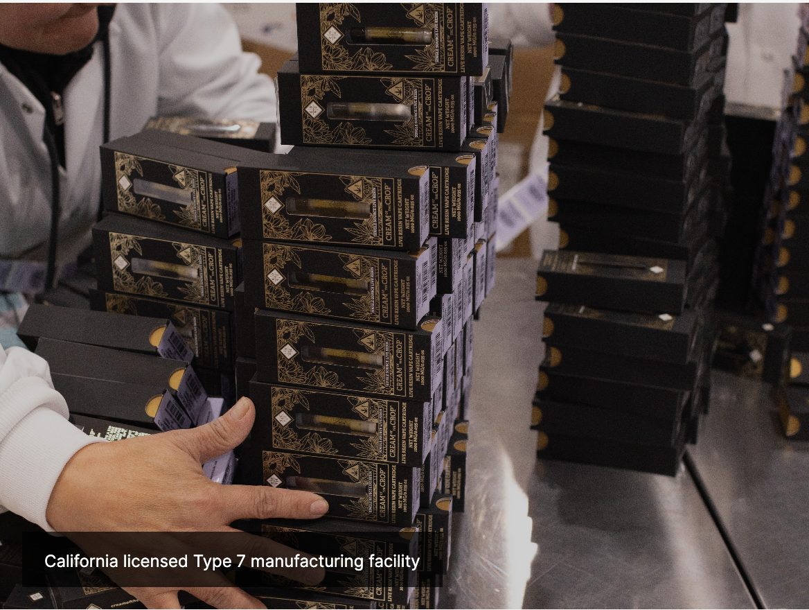 Cannabis products manufactured and packaged for retail
